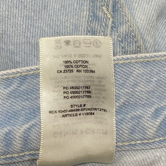 Aritzia Denim Forum The 90’s Utility Mini Skirt Light Blue Size 27 — 100% Cotton - Picture 12 of 12